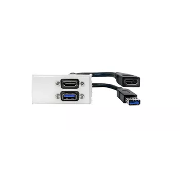 Vivolink WI221295 zásuvka HDMI + USB A biela 2 moduly USB 3.2