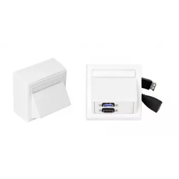 Vivolink WI221261 nástavec zásuvky HDMI + USB A biely 2 moduly