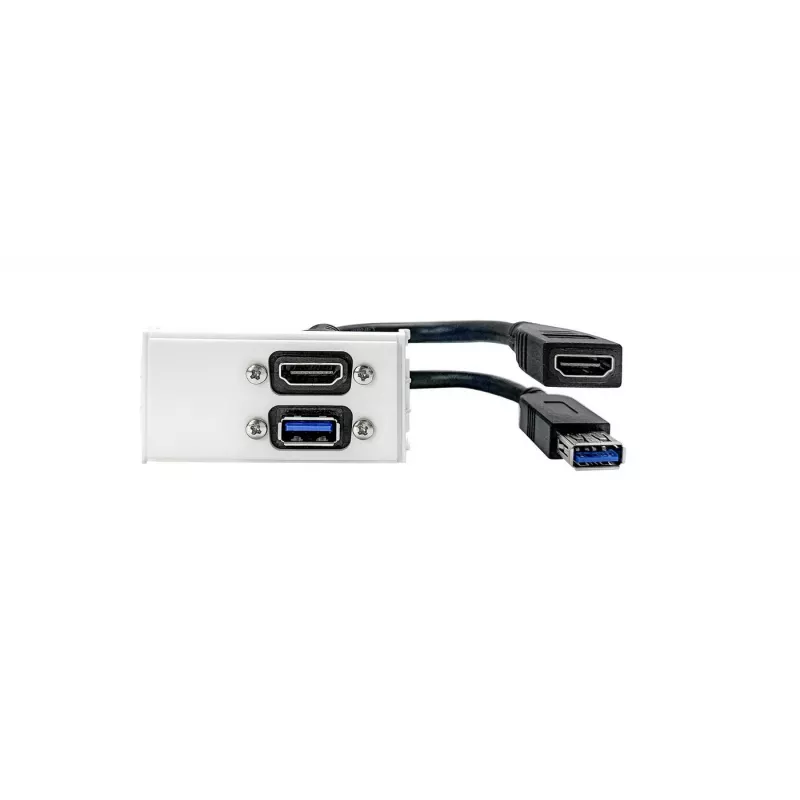 Vivolink WI221261 nástavec zásuvky HDMI + USB A biely 2 moduly
