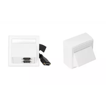 Vivolink WI221292 zásuvka HDMI + DisplayPort + 3,5 mm biela