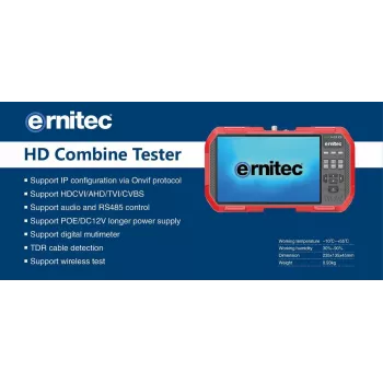 Ernitec 0070-24107-TESTER monitorovací monitor CCTV testovací monitor 17,8 cm (7 palcov) 1920 x 1200 pixelov