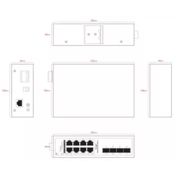 Sieťový switch Ernitec ELECTRA-IM08-1GB 8 portov 1 GB Ethernet