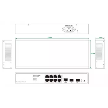 Sieťový switch Ernitec ELECTRA-M08-1GB-150W 8 portov 1 GB 150 W