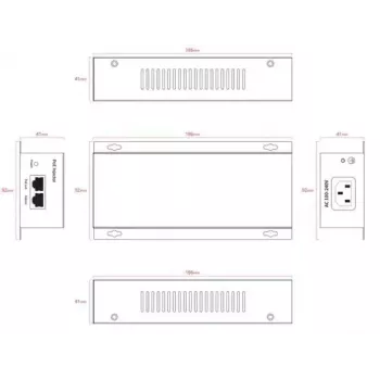 PoE adaptér Ernitec ELECTRA-POE-10GB-90W 10Gbit/s 90W