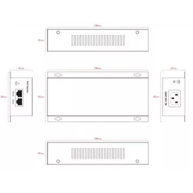 PoE adaptér Ernitec ELECTRA-POE-10GB-90W 10Gbit/s 90W