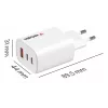 Verbatim Essentials GaN nabíjačka 65W EU konektor biela, interiér, AC, 20 V, biela