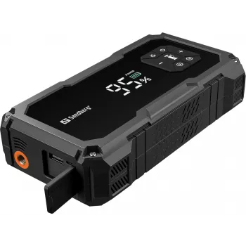 Prenosný štartér a pumpa na pneumatiky SANDBERG Sandberg Car Jumpstarter TirePump 10000 — 800 A štartovací prúd, 2 A výstup, 5 V USB