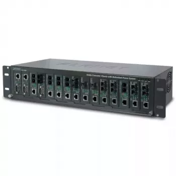 Konvertorový chassis PLANET MC-1500R 15 slotov 19 palcov