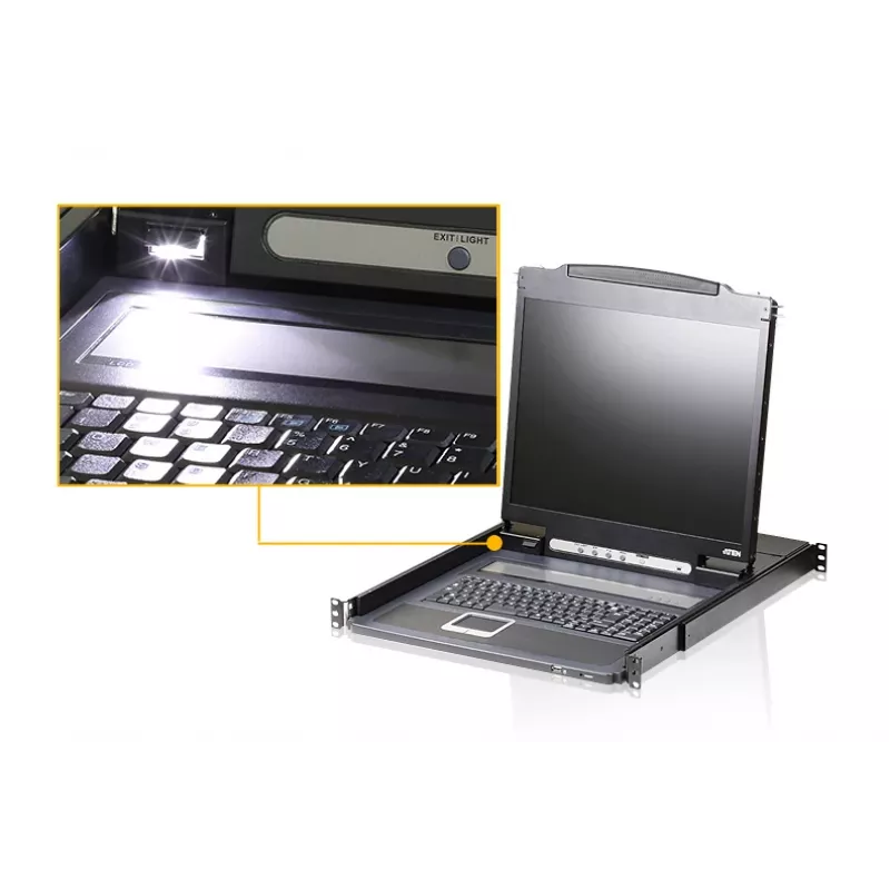 ATEN CL3000N Racková konzola 48,3 cm (19 inch) 1280 x 1024 pixelov hliník čierna 1U