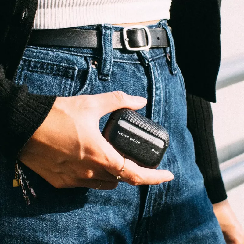 Native Union Re(Classic) ochranné puzdro pre AirPods Pro Gen 2, celulóza, polyester, polyuretán, 12 g, čierne