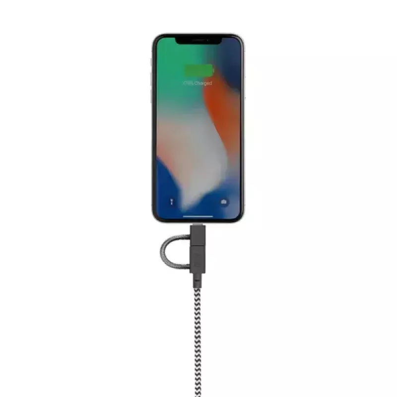 Dátový kábel USB 2.0 native union BELT-ULC-ZEB-NP 2 m USB A na USB‑C / Micro‑USB B / Lightning čierny biely