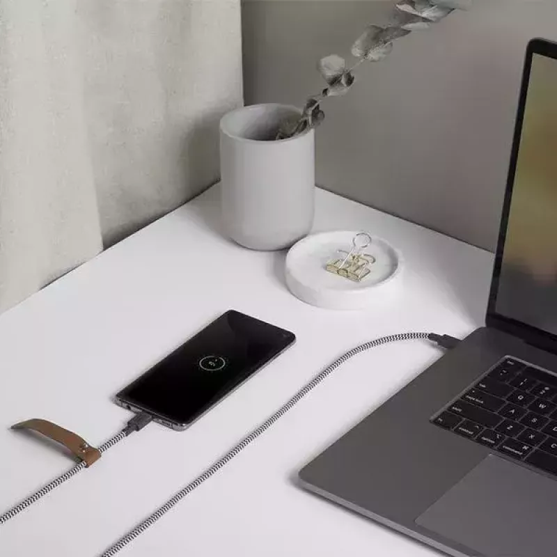 Kábel USB-C Native Union BELT-C-ZEB-2-NP 1,2 m USB-C na USB-C čierny/biely