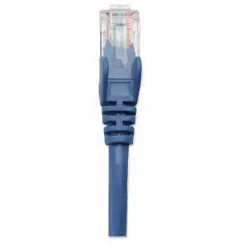 Intellinet sieťový patch kábel, Cat5e, 0,5 m, modrý, CCA, U/UTP, PVC, RJ45, pozlátené kontakty, ochrana západky, ochrana proti zlomeniu, doživotná záruka