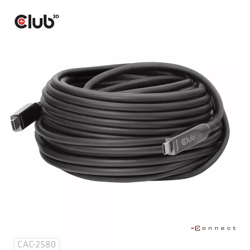 CLUB3D 15M Full-Feature USB-C® kábel / 49,21ft 8K60Hz 10Gbps 60W