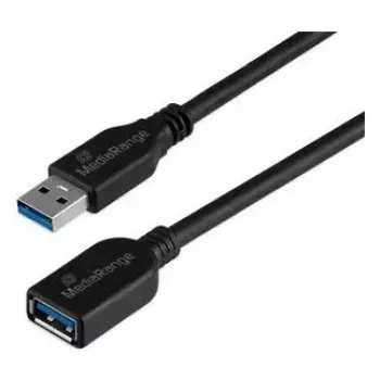 USB-A na USB-A kábel MediaRange MRCS241 USB 3.2 Gen 1 (5 Gbit/s) 5 m čierny