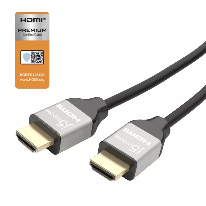 j5create JDC52 Ultra HD 4K HDMI™ kábel, čierny a sivý, 2 m