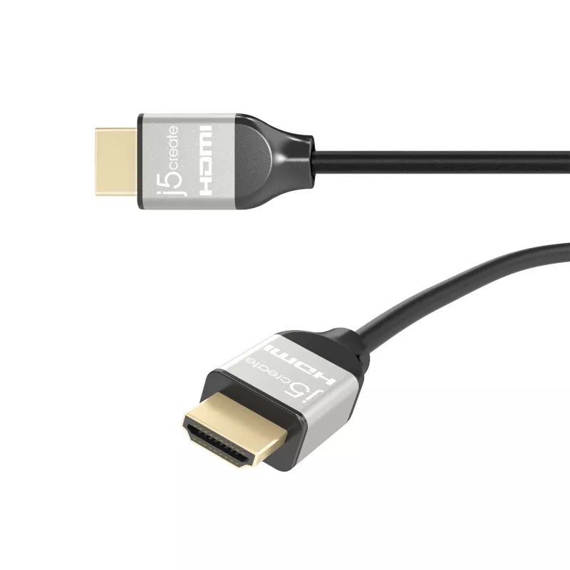 j5create JDC52 Ultra HD 4K HDMI™ kábel, čierny a sivý, 2 m
