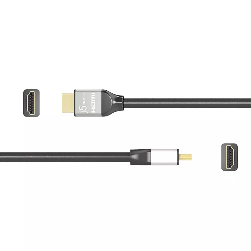j5create JDC52 Ultra HD 4K HDMI™ kábel, čierny a sivý, 2 m