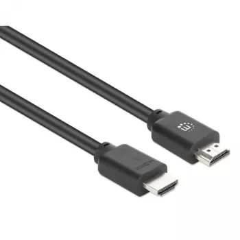 Manhattan HDMI 4K@60Hz kábel s Ethernetom, 1,5 m, vhodný pre VŠETKY 4K a 1080p/HD aplikácie – pri inovácii teraz alebo pre budúce potreby, konektor na konektor, čierny, Ultra HD 4K x 2K, doživotná záruka, Premium High Speed