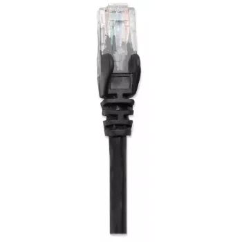 Intellinet sieťový patch kábel, Cat6, 5m, čierny, CCA, U/UTP, PVC, RJ45, pozlátené kontakty, bez západky, zaliate puzdro, doživotná záruka