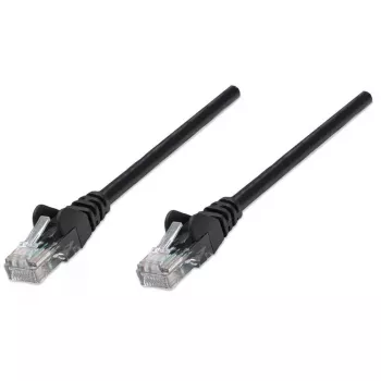 Intellinet sieťový patch kábel, Cat6, 5m, čierny, CCA, U/UTP, PVC, RJ45, pozlátené kontakty, bez západky, zaliate puzdro, doživotná záruka