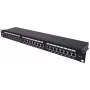 Intellinet patch panel, Cat6a, FTP, 24-portový, 1U, tienený, 90° Top-Entry LSA lišty, čierna