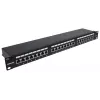 Intellinet patch panel, Cat6a, FTP, 24-portový, 1U, tienený, 90° Top-Entry LSA lišty, čierny
