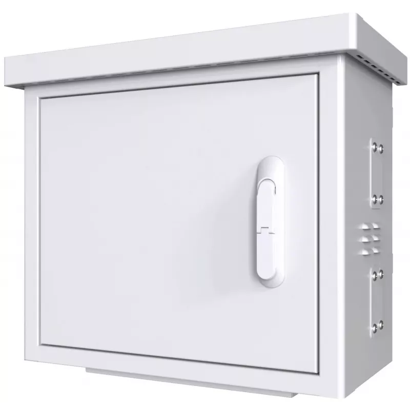 Lanview RCCTV002 Midi Radius CCTV skriňa na montáž na stĺp pre 4 kamery, 600 x 300 x 550 mm, biela