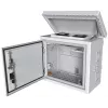 Lanview RCCTV002 Midi Radius CCTV skriňa na montáž na stĺp pre 4 kamery, 600 x 300 x 550 mm, biela