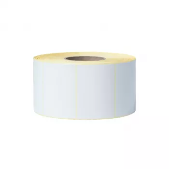 Brother Premium – pololesklá – vrchná vrstva lakovaná – biela – 102 x 74 mm 11600 etikiet (4 rolky)