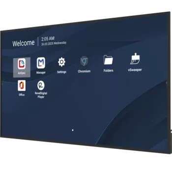 Profesionálny komerčný displej VIEWSONIC 75 palcov 4K (3840×2160), LCD, 500 cd/m², Android 14, 24/7, VESA