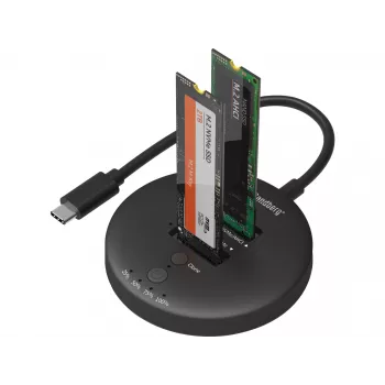 Sandberg USB3.2 Cloner Dock pre NVMe M.2 SSD, čierna, 20 Gbit/s