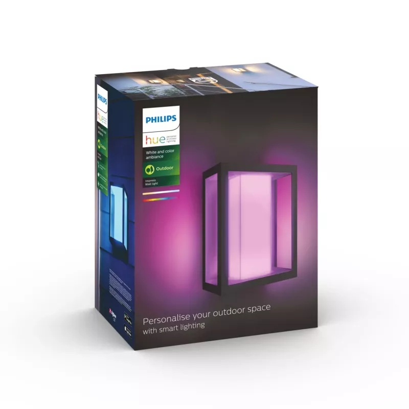 Philips Hue White and colour ambience Impress vonkajšie nástenné svietidlo