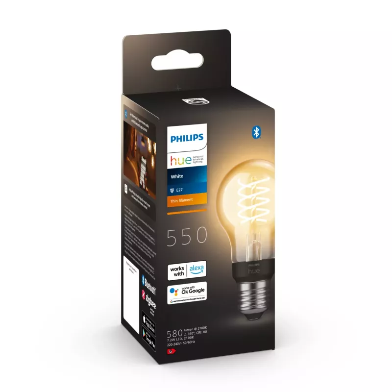 Philips Hue A60 – E27 smart lampa, smart lampa, Bluetooth/Zigbee, biela, LED, E27, A60