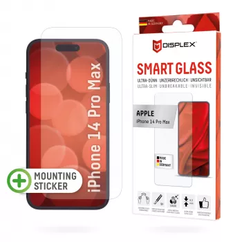 Displex Smart Glass (9H) pre Apple iPhone 14 Pro Max, montážna nálepka, nerozbitné, ultratenké, neviditeľné