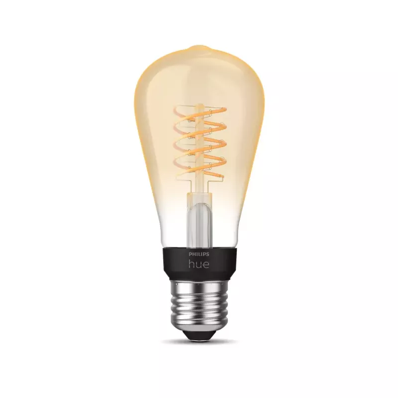 Smart žiarovka Philips ST64 Edison E27 Bluetooth/Zigbee, 7 W, transparentná, 60×135 mm