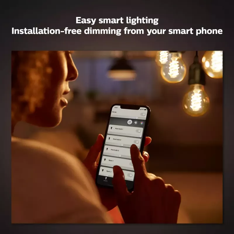 Smart žiarovka Philips ST64 Edison E27 Bluetooth/Zigbee, 7 W, transparentná, 60×135 mm