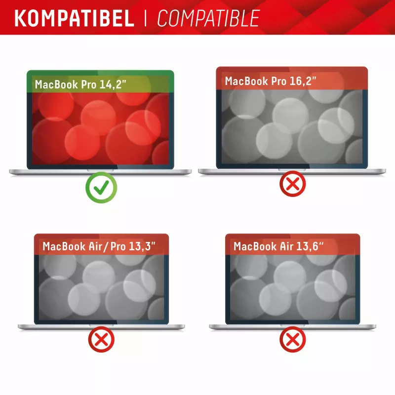 Displex PRIVACY SAFE magnetický obojsmerný filter proti videniu pre MacBook Pro 14,2 palca odolný proti prachu a poškriabaniu