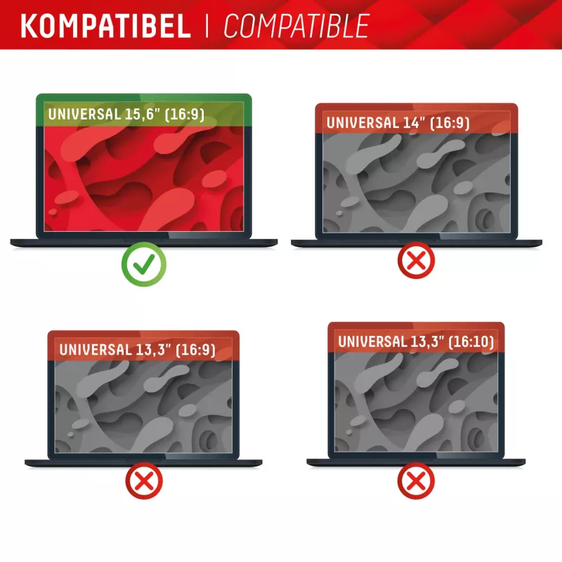 Filter na ochranu súkromia Displex PRIVACY SAFE 15,6 palca 2-cestný magnetický lesklý matný