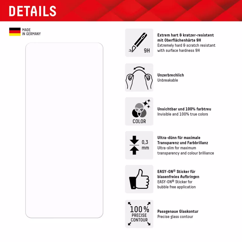 Displex Smart Glass (9H) pre Samsung Galaxy A54 5G, montážna nálepka, nerozbitné
