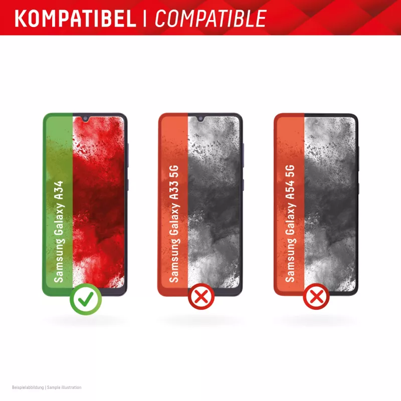 Displex ochranná fólia displeja (10H) pre Samsung Galaxy A34, Eco montážny rám, proti poškriabaniu