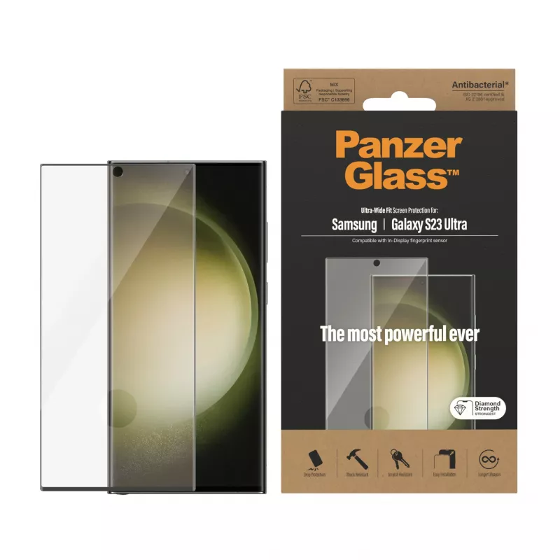 PanzerGlass® ochrana displeja Samsung Galaxy S23 Ultra | Ultra-Wide Fit
