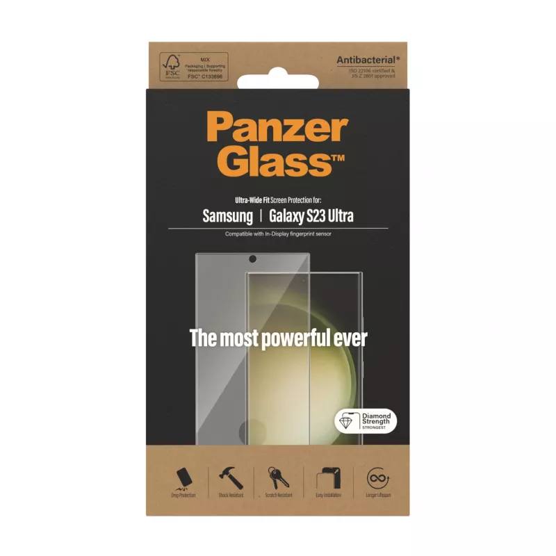 PanzerGlass® ochrana displeja Samsung Galaxy S23 Ultra | Ultra-Wide Fit