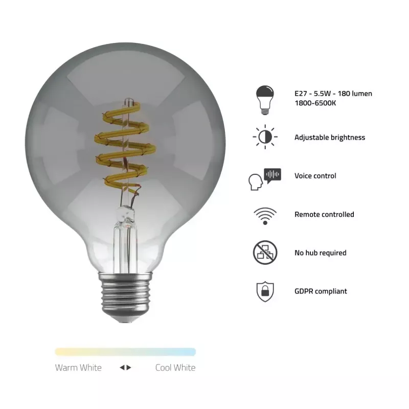 Hombli HBEB-0311 smart osvetlenie inteligentná žiarovka Wi-Fi 5.5 W