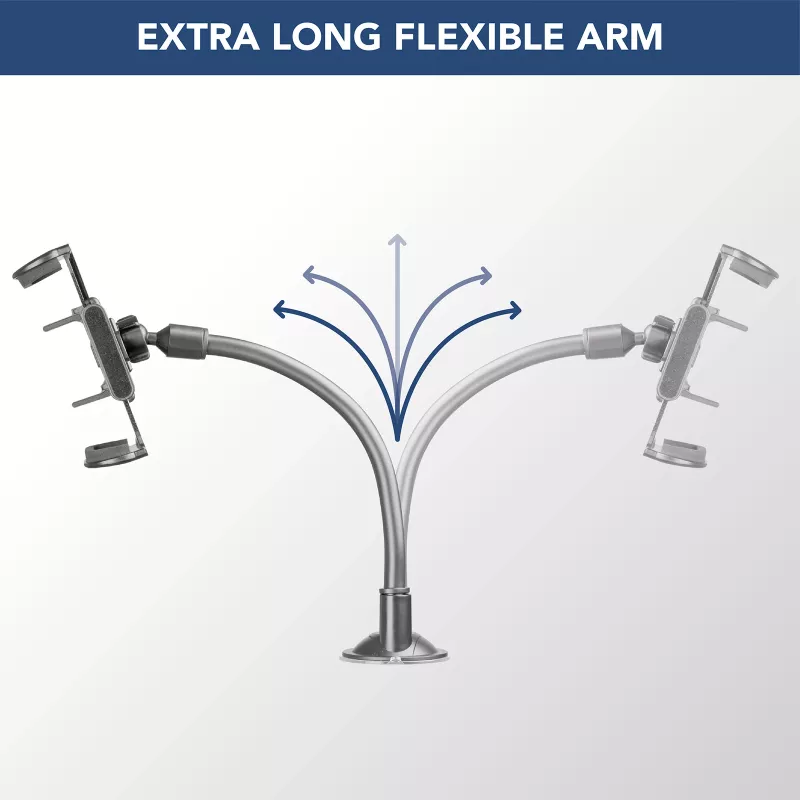 Sourcing Cellularline Hug Flexi XL univerzálny pasívny držiak s prísavkou pre mobilné telefóny, čierna/sivá