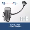 Sourcing Cellularline Hug Flexi XL univerzálny pasívny držiak s prísavkou pre mobilné telefóny, čierna/sivá
