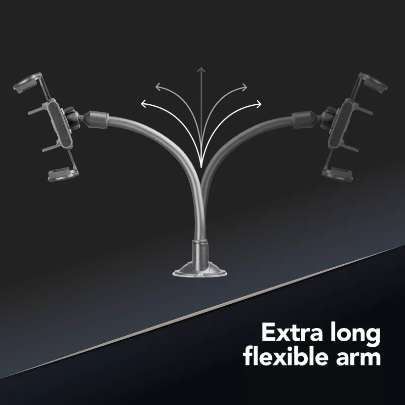 Sourcing Cellularline Hug Flexi XL univerzálny pasívny držiak s prísavkou pre mobilné telefóny, čierna/sivá