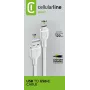 Napájací kábel Cellularline 120 cm USB-C USB-A konektor samec biely