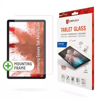 Displex sklo pre tablet (9H) pre Samsung Galaxy Tab A11+/A9+, Eco montážny rám, nerozbitné
