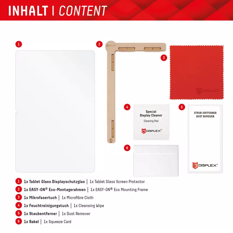 Displex sklo pre tablet (9H) pre Samsung Galaxy Tab A11+/A9+, Eco montážny rám, nerozbitné